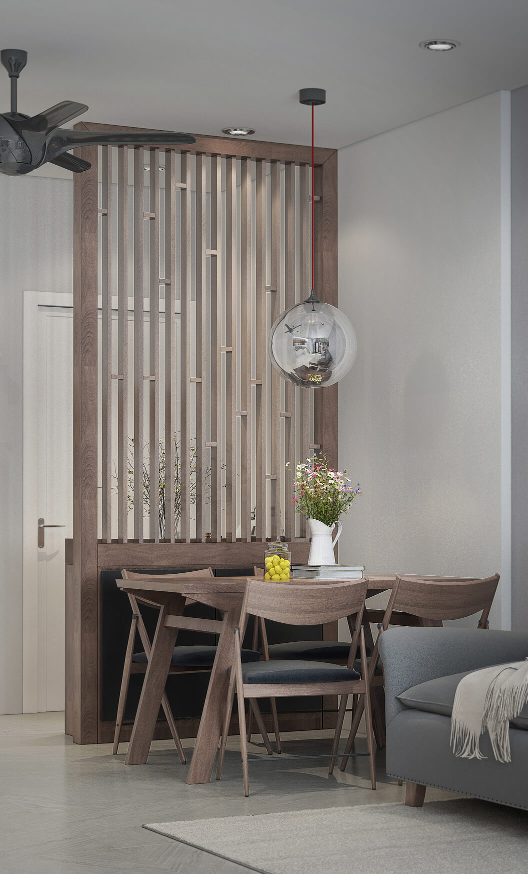 MẪU CĂN HỘ 1 PHÒNG NGỦ NÂU TRẦM